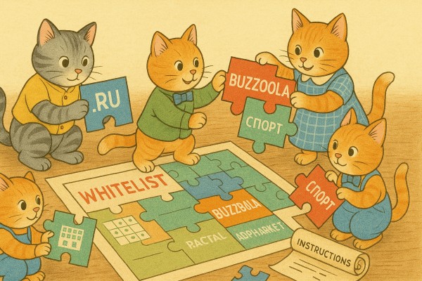 Команда кото-исследователей строит вайтлист из кусочков